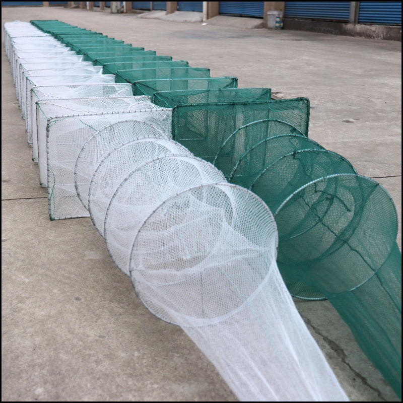 神斧6-18米地笼虾笼渔网鱼网龙虾网捕鱼笼自动折叠泥鳅黄鳝笼捕虾网子