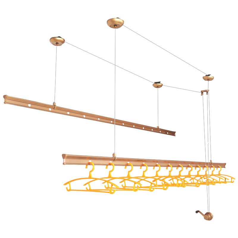 【热卖款】好太太(hotata)手摇升降晾衣架双杆式晒衣架室内阳台自动