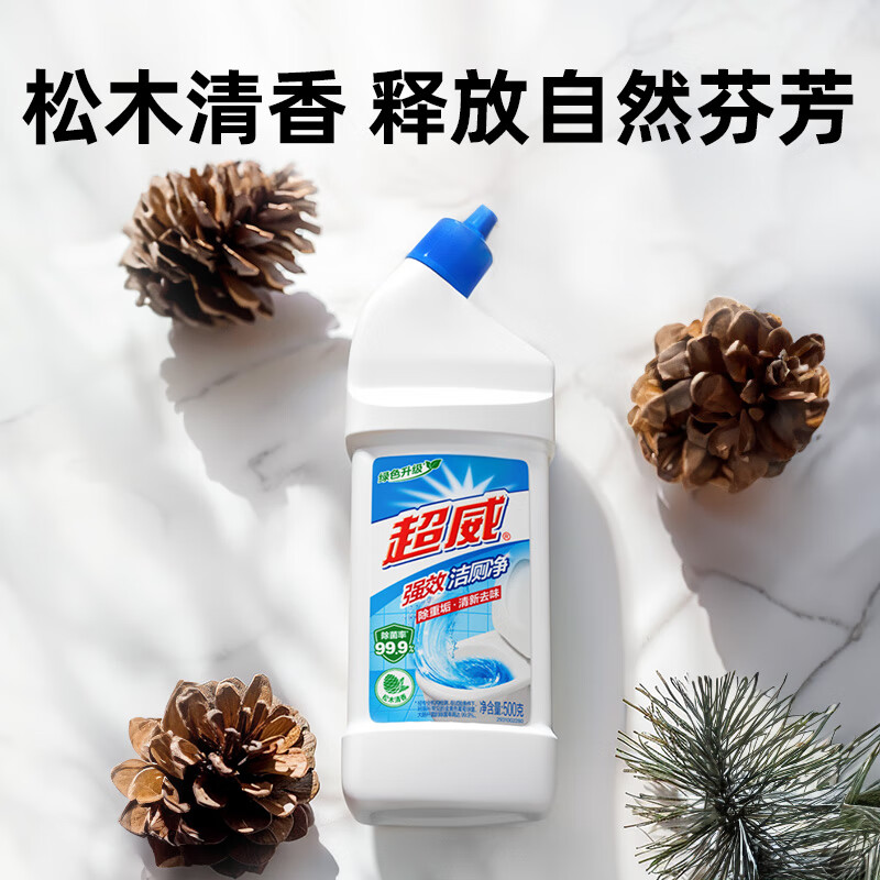 超威 强效洁厕灵 马桶清洁剂洁厕液厕所清洁厕宝 500g*4瓶
