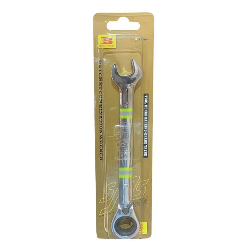 波斯(BOSI) 荧光系列精品双向棘轮两用扳手 15mm 把高清大图