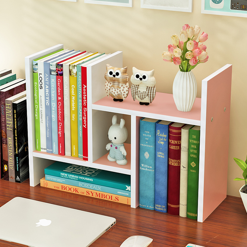 书桌上简易书架学生宿舍置物架子简约小型书柜儿童桌面办公室收纳h型