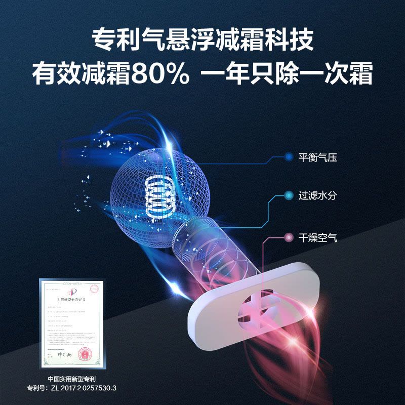 海尔(Haier)213升卧式冰柜冷柜 大冷冻小冷藏冰箱 双温储鲜双重抗菌 100h断电保护FCD-213GHXPD图片