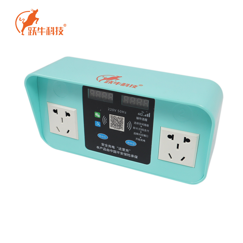 跃牛科技 2路智能充电桩 Y-N027A刷卡扫码(含安装) 套高清大图