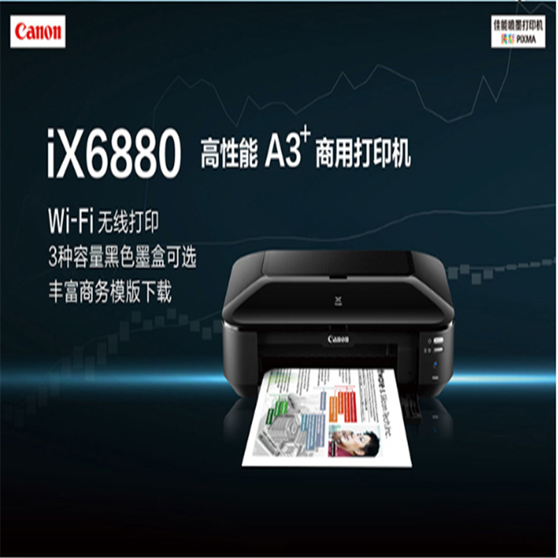 佳能(Canon) iX6880 高性能A3+实用喷墨双网络无线打印机