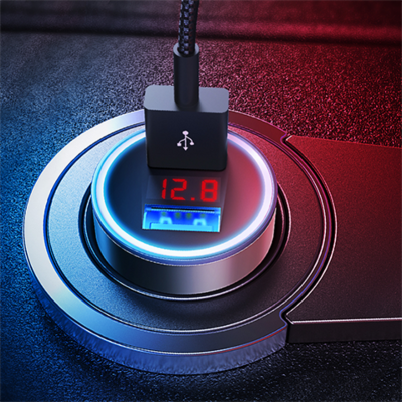 66w车载充电器华为车充手机汽车快充40w闪充多功能usb点烟器