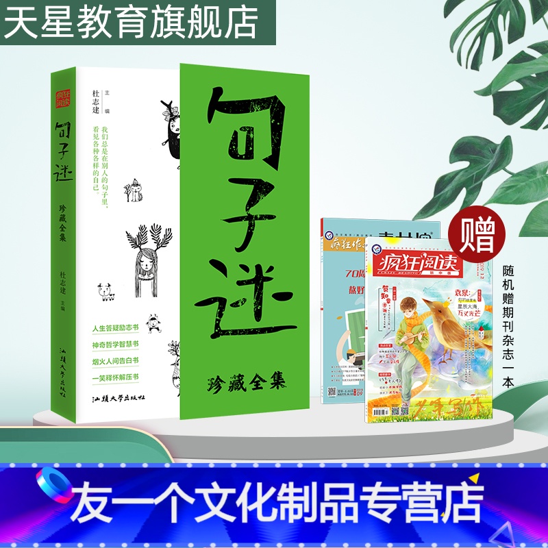 [友一个正版]疯狂阅读句子迷珍藏版全集 中外名家优美句子3500句经典句子人生答疑励志书哲学智慧书人间告白书释怀解压书高清大图
