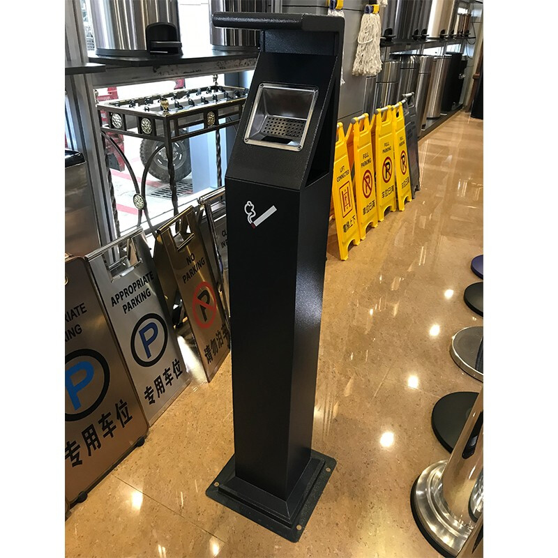 GNF南方酒店户外烟灰柱立式座地烟灰桶不锈钢烟头垃圾桶酒店大堂商场单位公共场合吸烟区灭烟柱烟蒂收集器高清大图