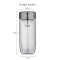希诺(HEENOOR) 玻璃杯双层 隔热男女士商务泡茶杯办公室便携水杯 410ml XN-L606