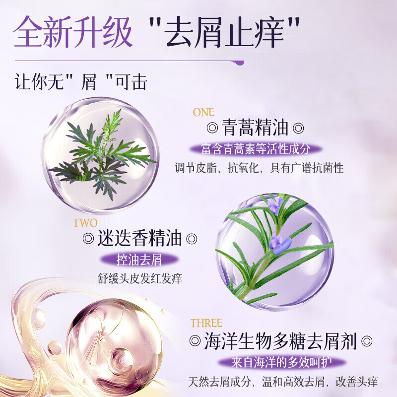 维特丝 迷迭香去屑洗发水500ml(紫)高清大图