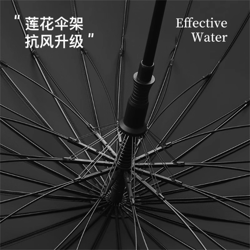 美度 24骨加大加固商务自动雨伞 实木直杆 M8005 颜色随机发高清大图