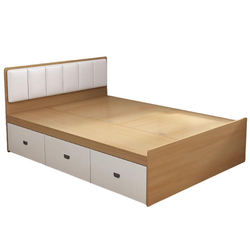 芙首泰木质床三抽1900*1200*900mm张高清大图