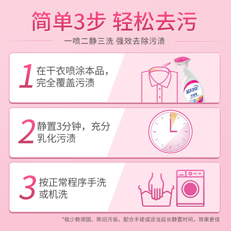 蓝月亮 衣领净组合套装 喷雾型衣领净500g*2瓶+衣领净瓶补500g*2瓶/组高清大图
