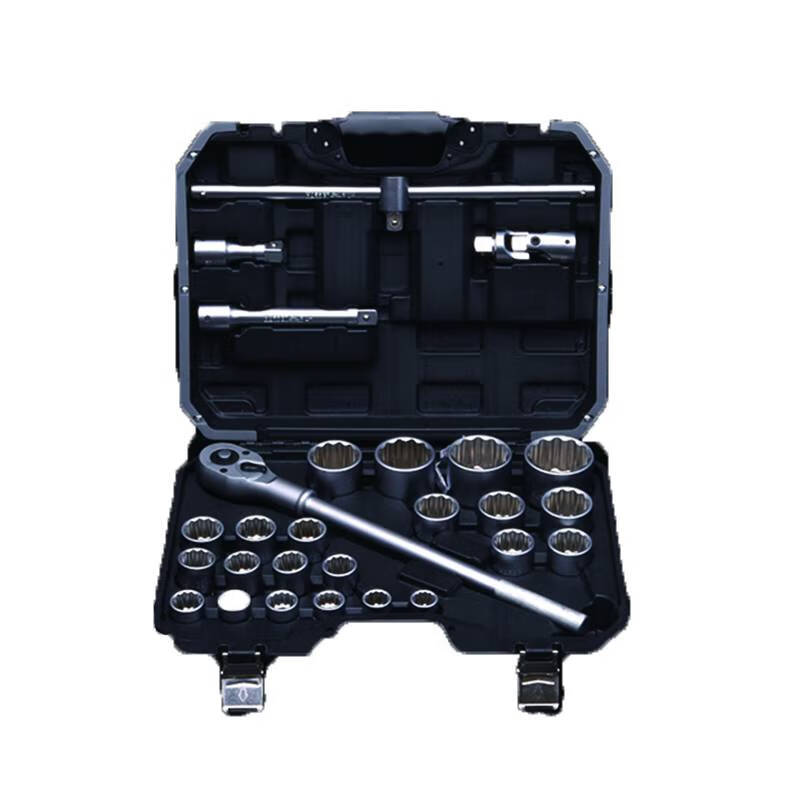 汉顿汉顿27件套3/4“ 套筒组套套装快速棘轮扳手套装工具510827工具箱 27件套 510827高清大图