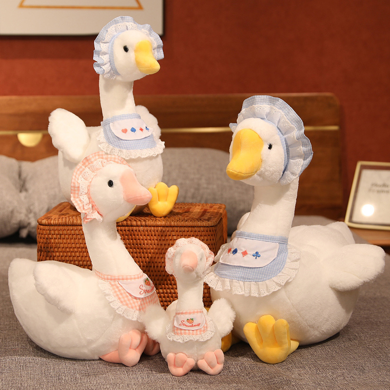 可爱小白鹅公仔玩偶装扮鹅毛绒玩具情侣一对娃娃结婚礼物儿童女孩坐姿