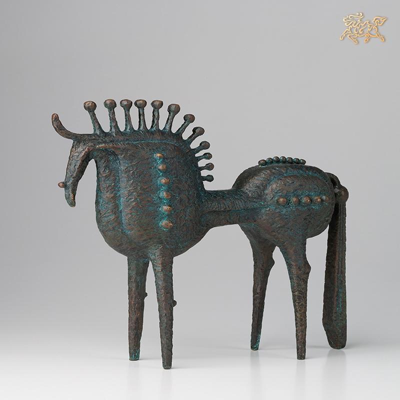 全铜摆件韩美林作品《马》铜工艺品家居饰品客厅摆件_3_309