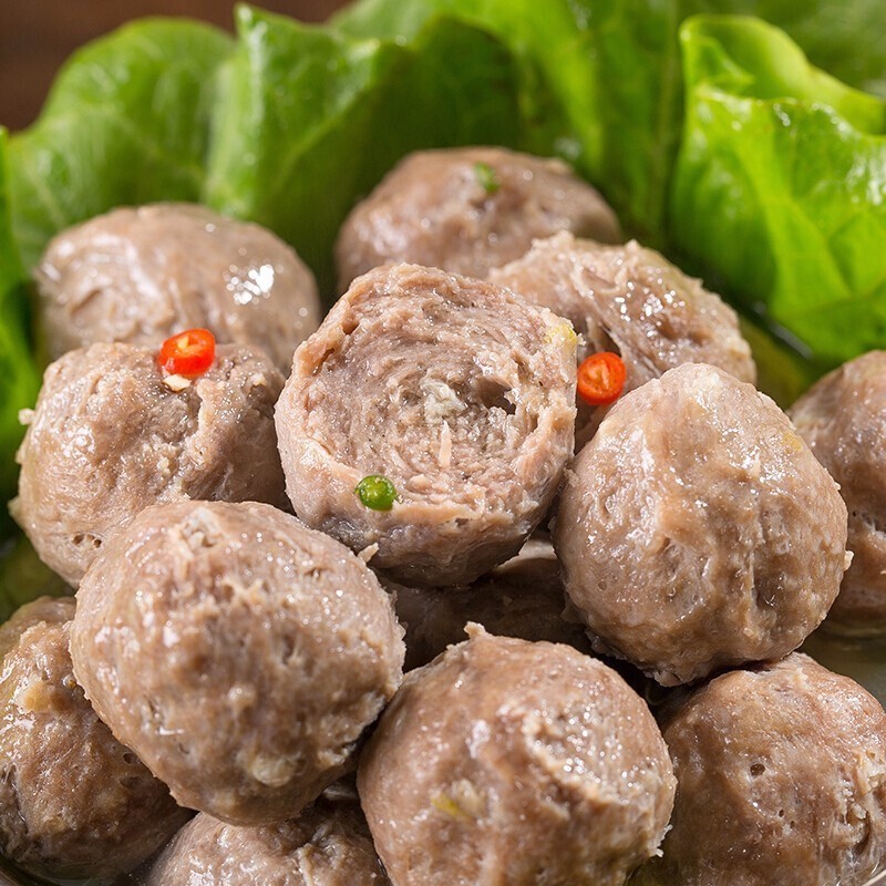 好拾味 火锅食材潮汕牛肉丸250g 生鲜涮火锅烧烤煮汤麻辣烫串串汤料关东煮高清大图
