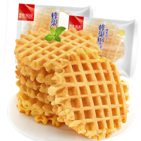 [满199减125元]比比赞蜂巢华夫饼干400g整箱早餐小吃零食充饥夜宵蛋糕点休闲食品