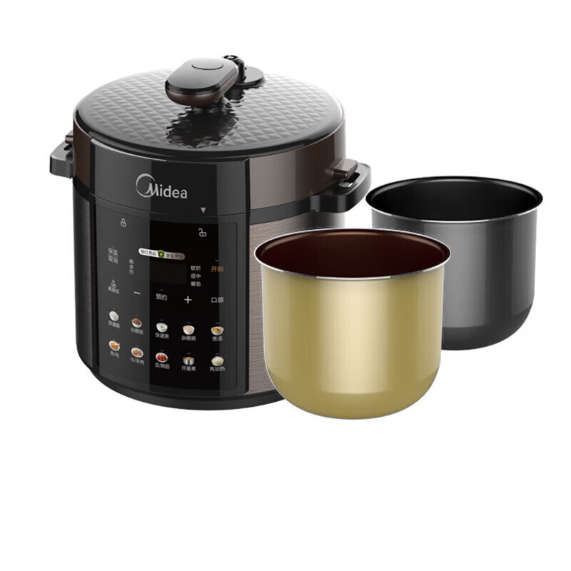 Midea美的 家用 电压力锅 高压锅 6升双胆 大容量高压锅 YL60X3-101A升级款 CYL6030