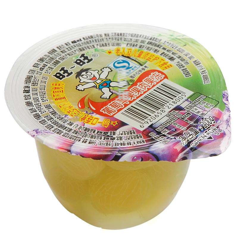 旺旺果肉果冻苹果葡萄味200g