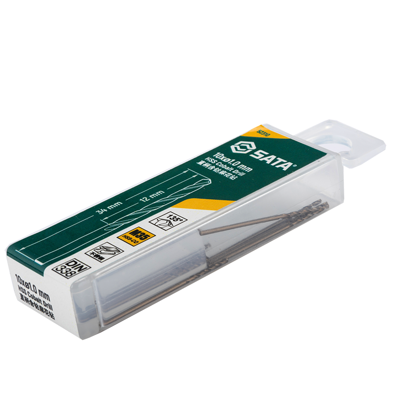 世达(SATA)10件套直柄含钴麻花钻4.2MM(SA52342)