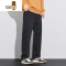 YANXU2023新款美式高街黑色牛仔裤男直筒宽松款潮流休闲长裤子男生