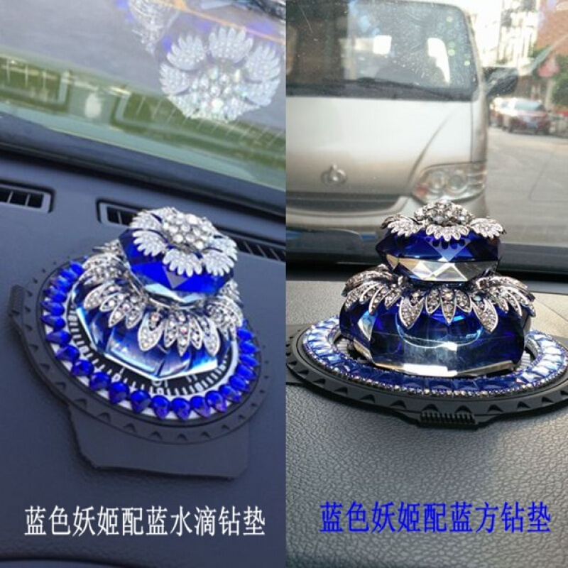 汽车香水车载摆件水晶钻车子上香水车内车用香熏瓶座式香水除异味