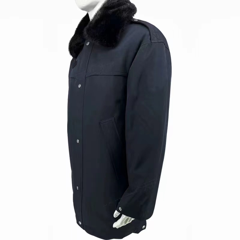 路安保 棉大衣 深色棉服 可脱卸内胆款式可定制 件高清大图