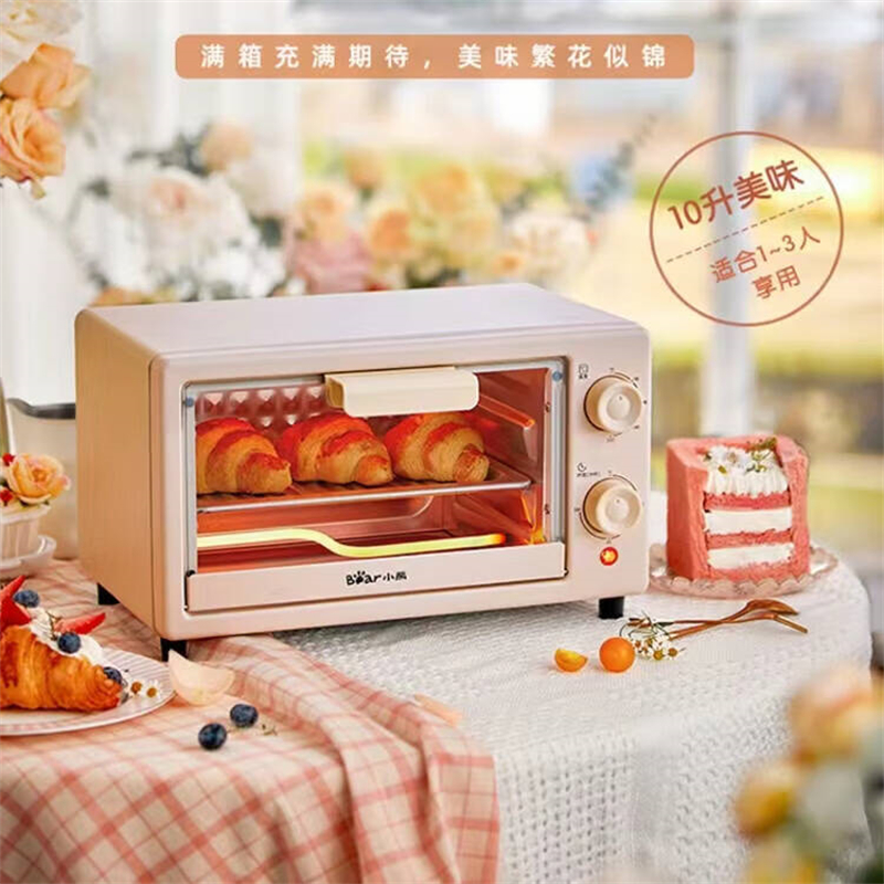 小熊(Bear)电烤箱迷你烤箱多用10L家用容量独立控温控时杏色 DKX-F10M6高清大图