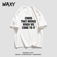 WAXY纯棉T恤美式hiphop短袖女学生宽松韩版百搭潮流印花辣妹上衣