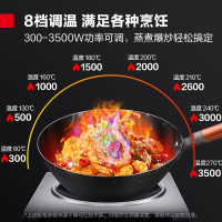 德玛仕DEMASHI商用电磁炉3500W大功率凹面电池炉商用家用不锈钢电池炉BC-3500A[配炒锅]