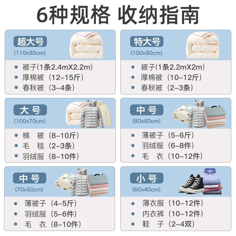 杜拓真空压缩袋收纳袋行李箱装衣物棉被子衣服的袋子搬家换季加厚 2小2中[适用于17-36寸行李箱] 羽毛花款+手泵[加厚