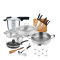 菲仕乐(fissler)锅具套装 TZ00000871 橙色沸点6L高速快锅不粘锅不锈钢炒锅刀具汤锅21件组