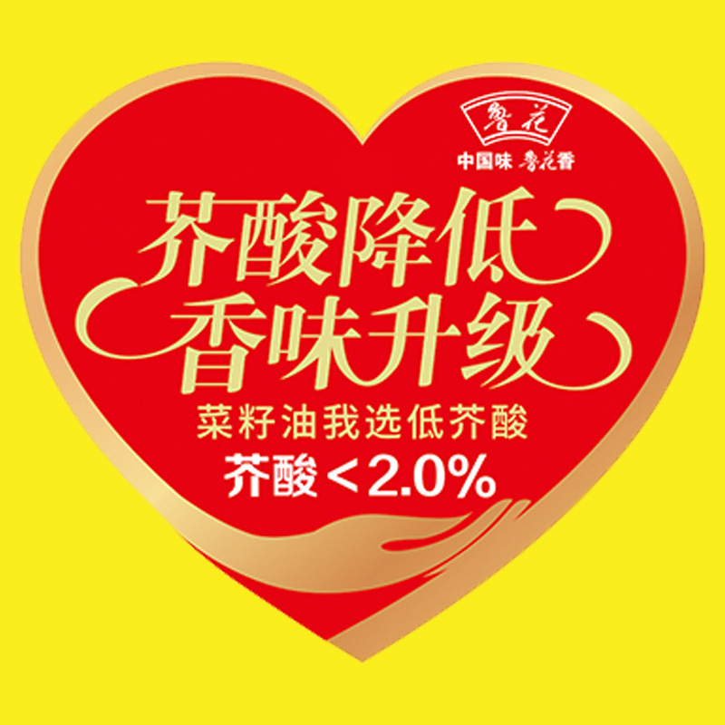 鲁花低芥酸浓香菜籽油1.6L食用油调味烹饪 健康瓶装