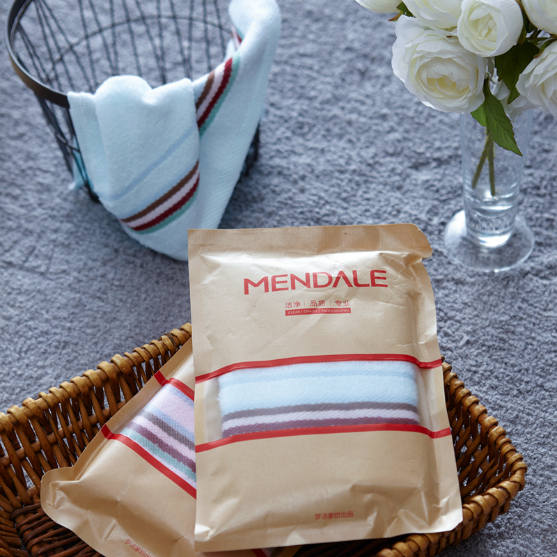 梦洁家纺 雅柔纯棉面巾(两条) 32*70cm高清大图