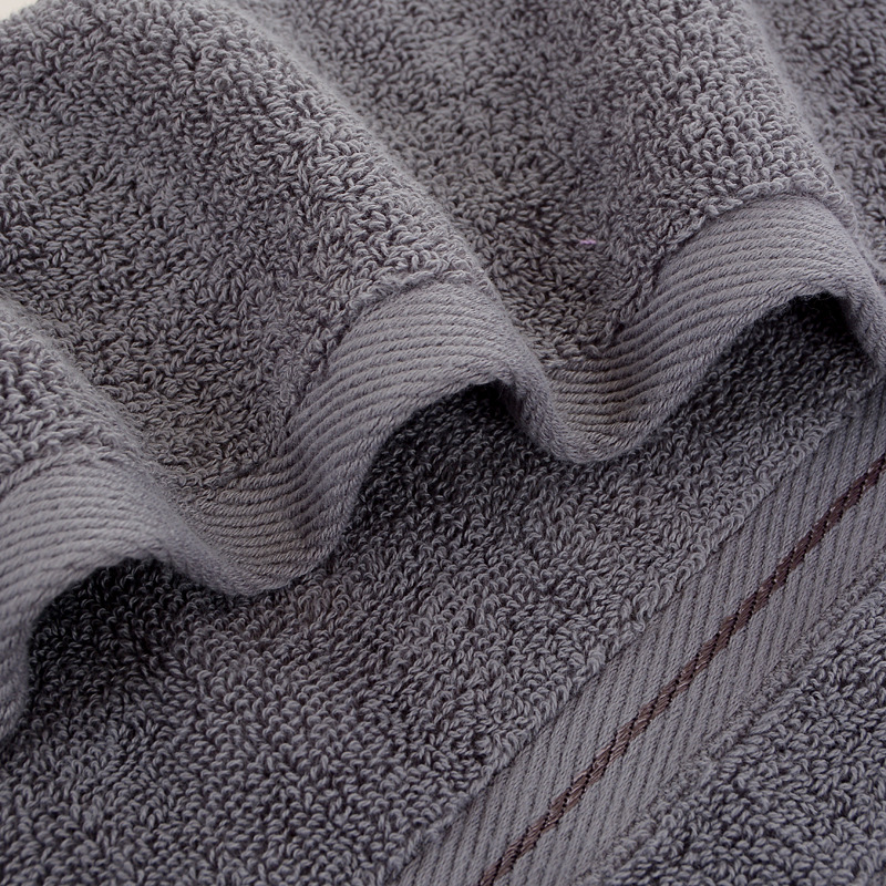 衡欢(HENGHUAN)全棉加厚新疆棉高品质浴巾 RZ-MJ09/条(灰色/70*140cm)高清大图