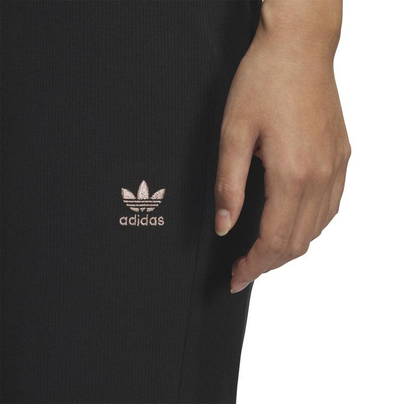 Adidas/阿迪达斯女士宽松运动休闲百搭黑色阔腿拼接连帽长裤