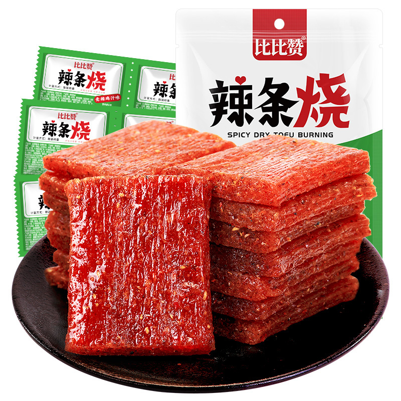 欧贝拉网红辣条烧200g(内含10包)麦辣鸡汁味整袋装辣片儿时90回忆小零食小吃休闲即食卤味食品