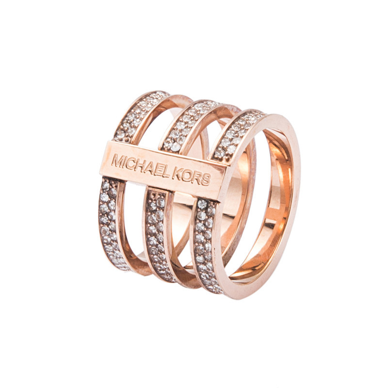 michaelkors迈克科尔斯mk女士简约时尚戒指银色99