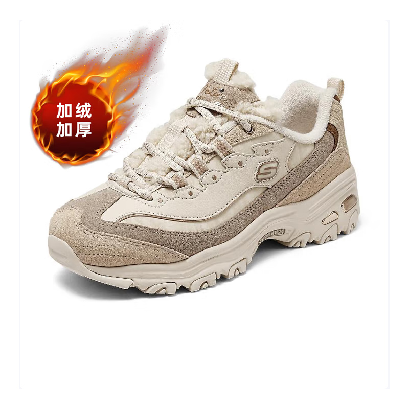 斯凯奇女款休闲熊猫鞋加绒150240/SDNT-10双高清大图