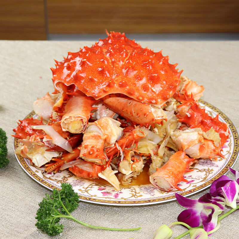 星龙港智利进口鲜活熟冻帝王蟹礼盒1200g-1400g高清大图