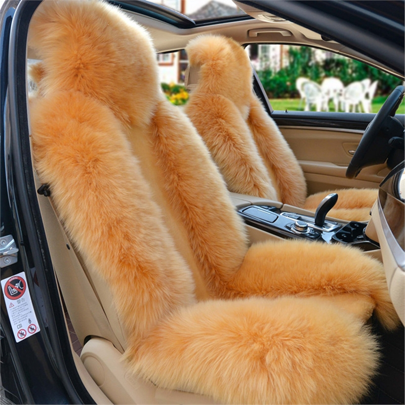 汽车羊毛坐垫冬季闪电客羊毛车垫皮毛一体通用座垫套保暖长毛绒女视频