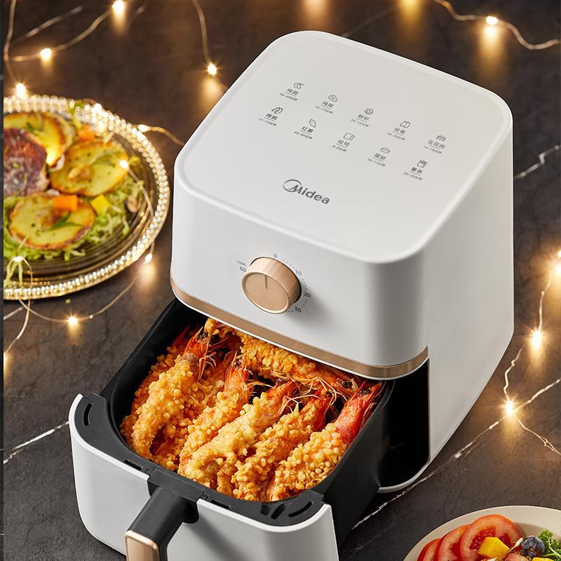 美的(Midea) 家用大容量4.2L多功能精准控温空气炸锅 KZE401X9(可定制LOGO)高清大图