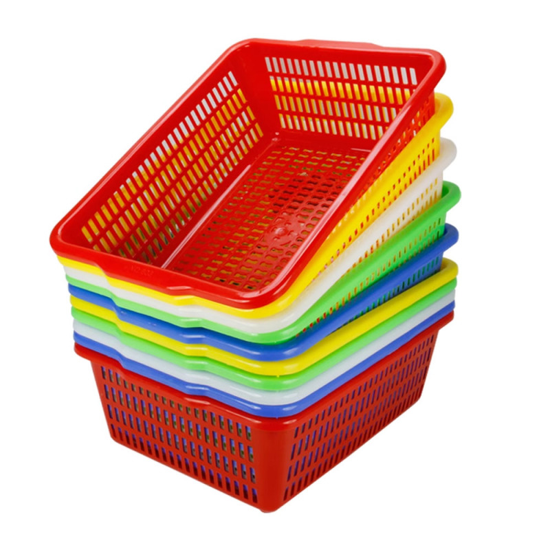 顺心优 厨房方形沥水菜篮 配菜篮 收纳篮 39*30*11.5cm/个高清大图