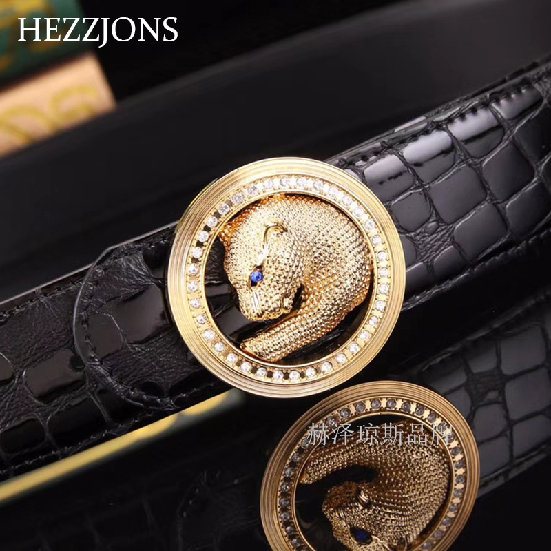 豹子头皮带男真皮潮流腰带进口意大利牛皮裤腰带青年时尚休闲软皮皮带