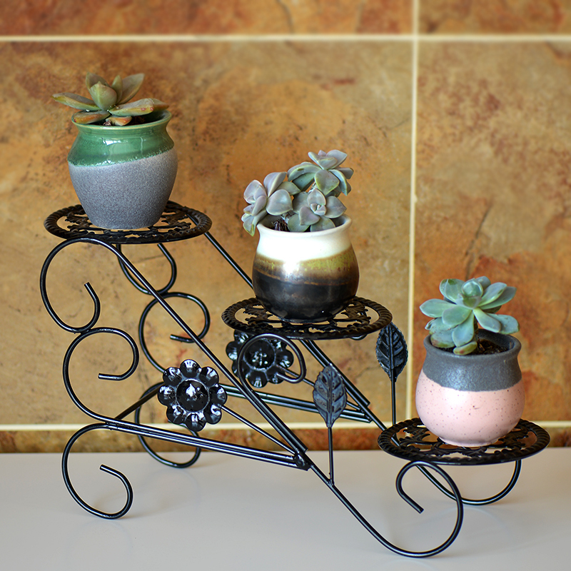 工匠时光花架工匠时光欧式铁艺小花架迷你多肉桌面花盆架整装多层客厅绿植置物架 价格图片品牌报价 苏宁易购工匠时光凯易家具专卖店