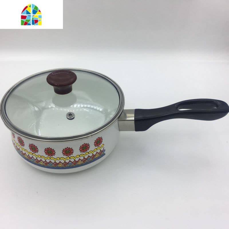 搪瓷 奶锅16CM红圈电磁炉燃气罩汤锅热牛奶锅 辅食锅 FENGHOU图片