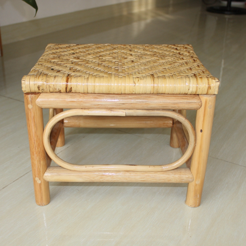 藤编凳闪电客圆凳藤篾凳换鞋凳坐墩休闲凳小墩子手工编织凳家居用古墩