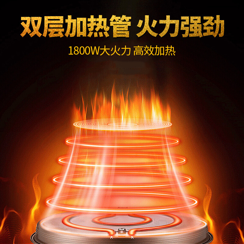 苏泊尔(SUPOR)JJ34D801-180多用途电火锅电炒锅家用炒菜不粘锅电热锅电煮锅高清大图