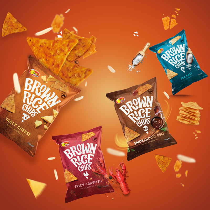 澳洲 SunRice尚米滋 休闲 膨化网红零食 膨化食品 非油炸 粗粮薄脆 干酪+烧烤+香辣+海盐 600g组合装