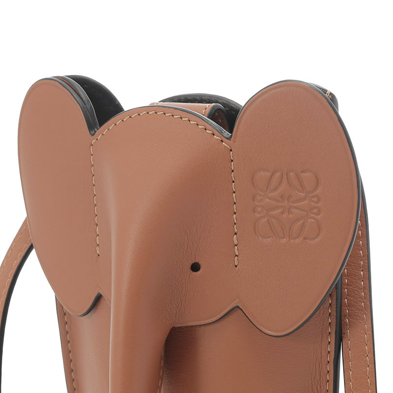 罗意威loewe女士牛皮革小象形状单肩斜挎包手机包c623b02x04